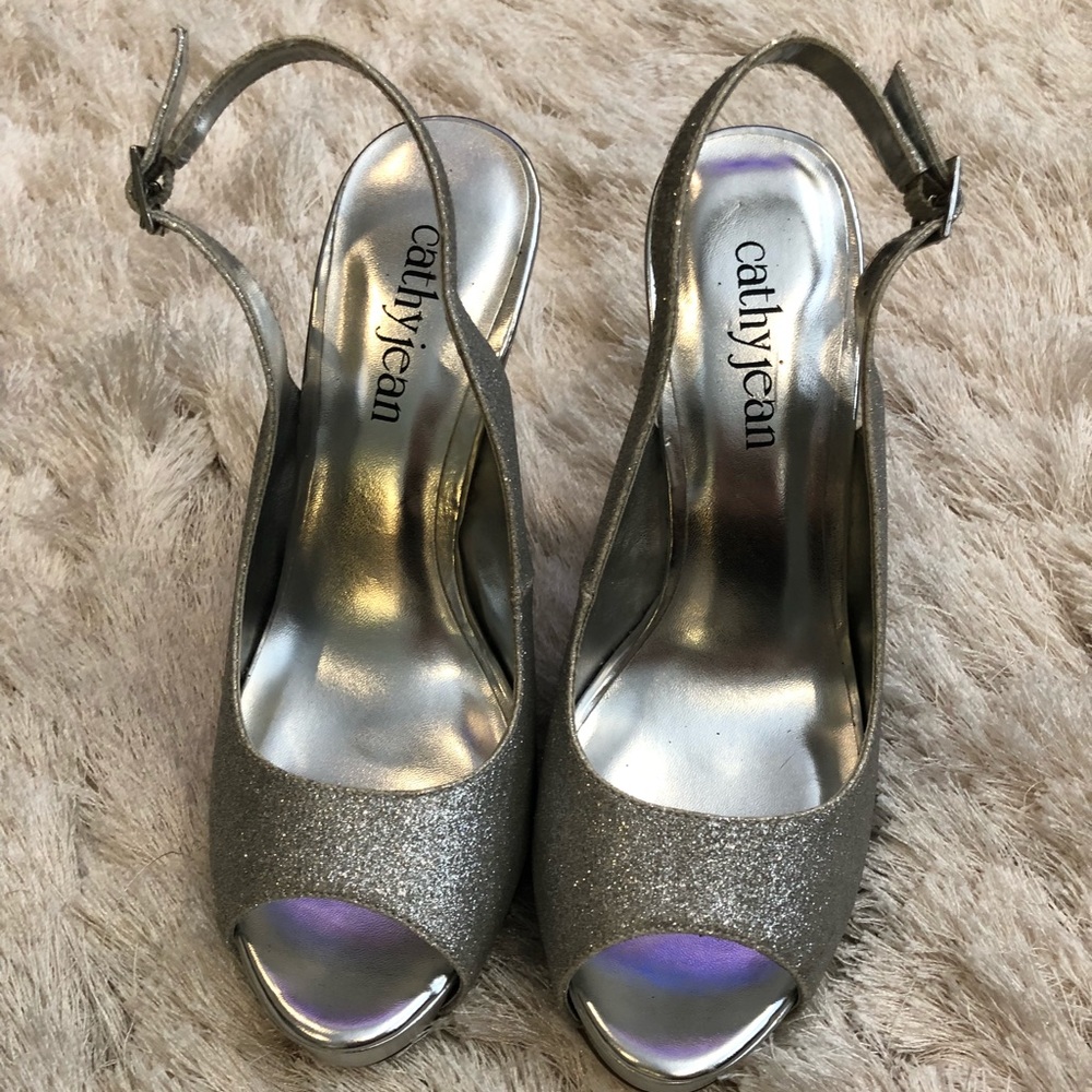 Sparkly platform heels